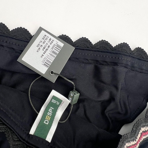 Despi Black Bikini Set | Fixed Triangle Top & Full Bottom New with Tags - Picture 9 of 10